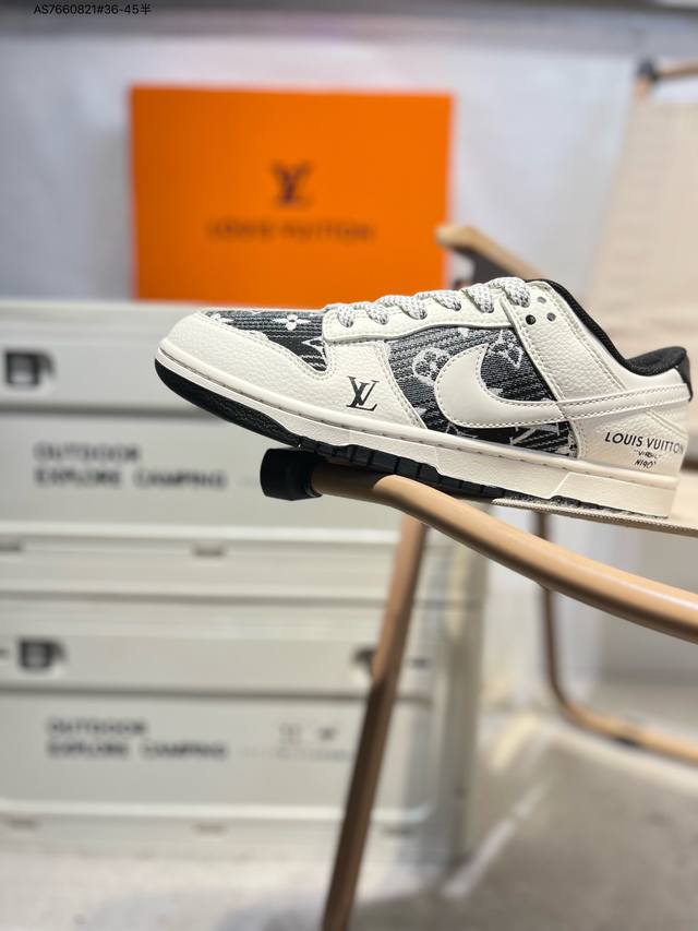 nike Sb Dunk Low“Lv联名” 周年高端定制 低帮休闲板鞋 定制鞋盒 大厂纯原品质出货 超高清洁度 皮料切割干净无任何毛边 细节完美Fc1688