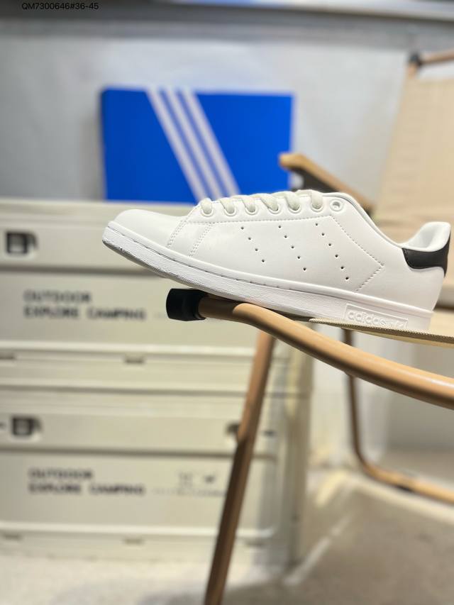 adidas Stan Smith 史密斯 头层皮 休闲百搭板鞋 原厂楦头经典版型M20323 Qm7300646#36-45