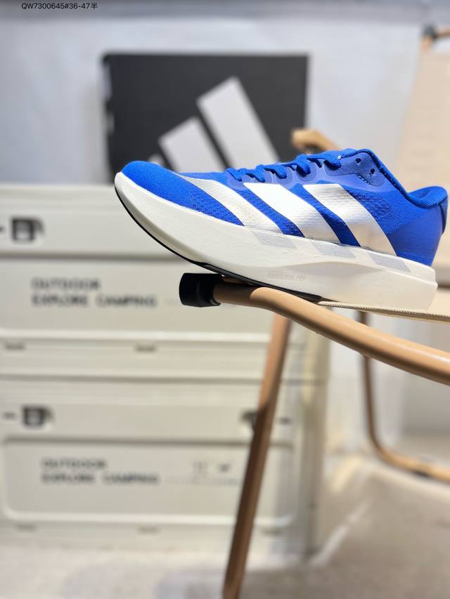 adidas Adizero Evo Sl M马拉松飞线贾卡轻质透气休闲运动跑步鞋 采用双层透气网纱 Flywire动态飞线绑缚鞋面材质 内置Zoom小气垫装置