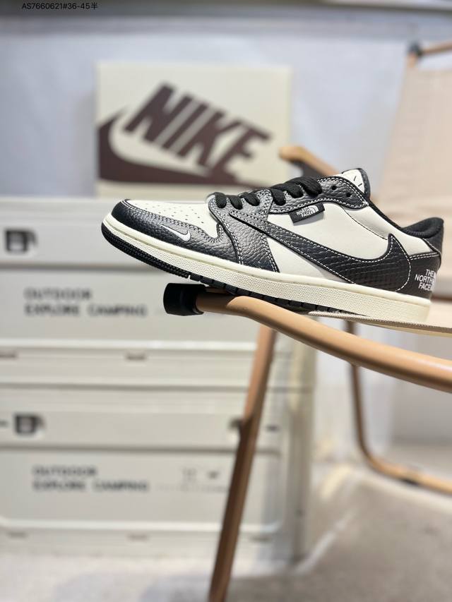 公司级头层皮北面 X 乔丹Air Jordan 1 Low Aj1低帮系列篮球鞋 官方同步配色 原装级产物 #拒绝公底 立体鞋型 细节完美 高清洁度Xz5749