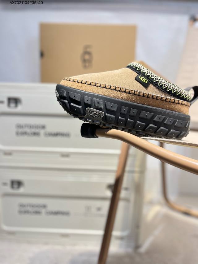 ugg 明星同款 春夏新款 轮胎底休闲鞋 W Venture Daze Slide 答应我 春夏也要接着穿Ugg哦 青柠气泡色轻松拿捏松弛感 鞋底增高5Cm 轻