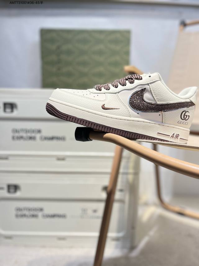 古驰 X Nk Air Force 1'07 Low 空军一号低帮休闲板鞋 #定制皮料 原楦原纸板 纯正空军版型 高清洁度 内置全掌气垫Qy6818 Am773