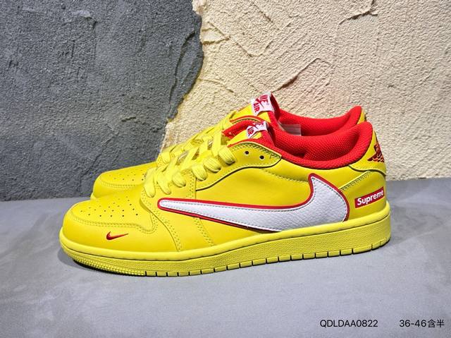 travis Scott X Fragment Design X Air Jordan Aj1 Low Og Sp 三方联名闪电倒钩 低帮 白蓝黑 Dm7866