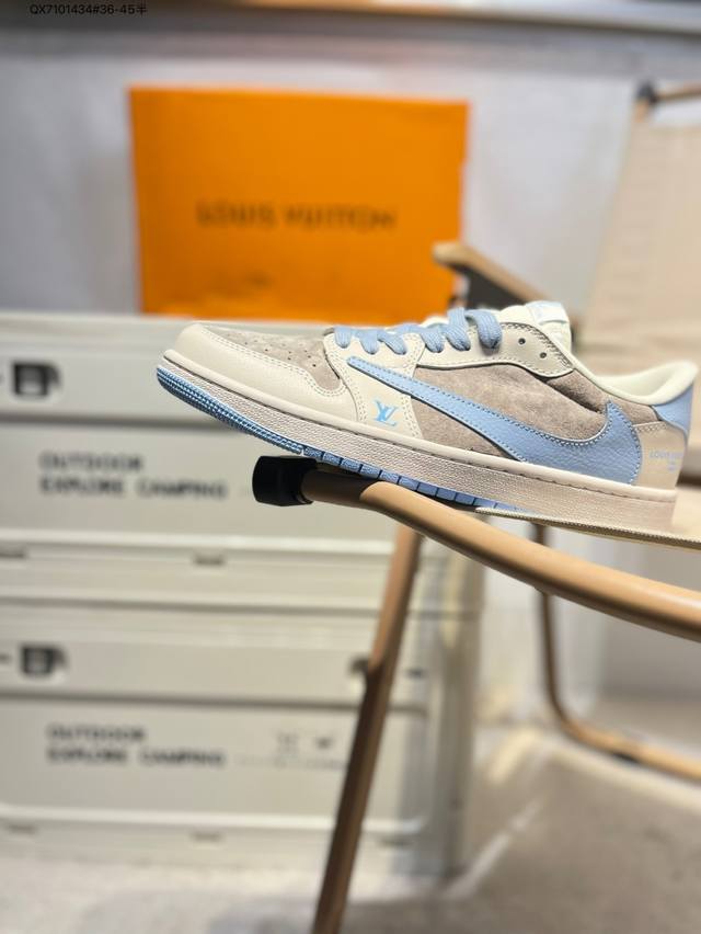 公司级头层皮Lv X 乔丹Air Jordan 1 Low Aj1低帮系列篮球鞋 官方同步配色 原装级产物 #拒绝公底 立体鞋型 细节完美 高清洁度Lx1988