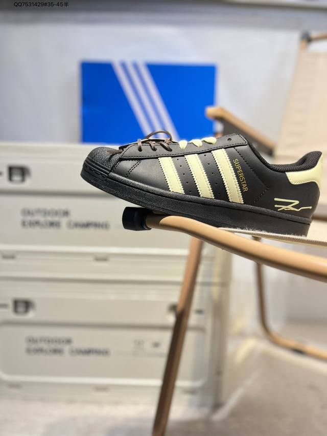 阿迪达斯Adidas三叶草 Originals Superstar 贝壳头系列低帮经典百搭休闲运动板鞋Ji3538 Qq7531429#35-45半