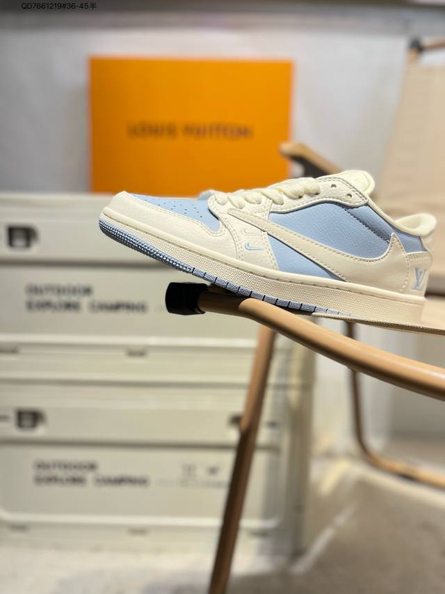 公司级头层皮Lv X 乔丹Air Jordan 1 Low Aj1低帮系列篮球鞋 官方同步配色 原装级产物 #拒绝公底 立体鞋型 细节完美 高清洁度Bb6588