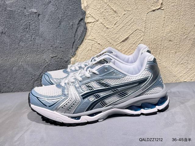 新品上市实拍 Asics Gel-Kayano 14 公司级版本 亚瑟士运动休闲透气专业跑鞋 采用工程弹性双层再生针织密度鞋面材质 后跟3D可视Gel缓震乳胶物
