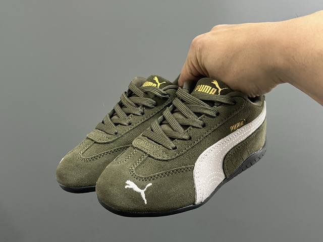 彪M新款复古德训儿童休闲鞋 Size：24-35码 经典Puma系列 优质猪八革面料，质感满满 两幅鞋带替换，附赠鞋带扣 橡胶耐磨防滑大底，脚感不言而喻