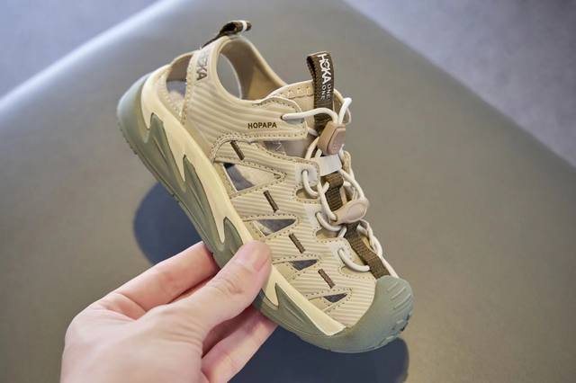 hoka包头凉鞋 Hoka徒步机能防滑登山越野户外运动溯溪鞋 Hopara霍帕拉系扣造型男女童小众夏款沙滩凉鞋 夏季韩版防滑软底透气休闲超轻便沙滩鞋涉水鞋童鞋