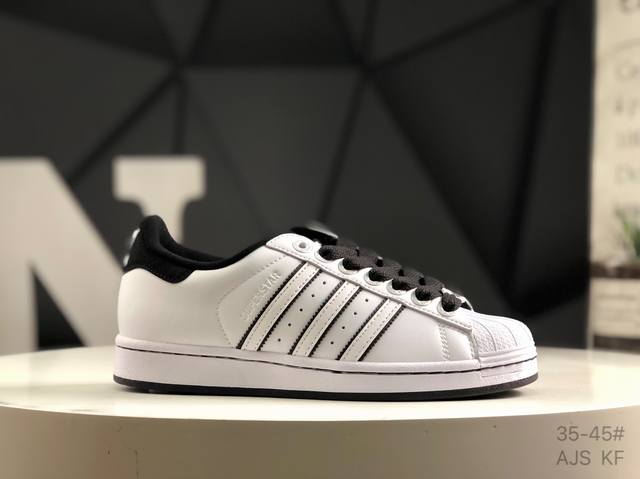 真标带半码 阿迪达斯 Adidas Superstar 三叶草经典贝壳头系列 迪奥联名 新款休闲板鞋潮流男女士运动鞋 鞋面柔软皮革材质 标志性的贝壳鞋头 锯齿三