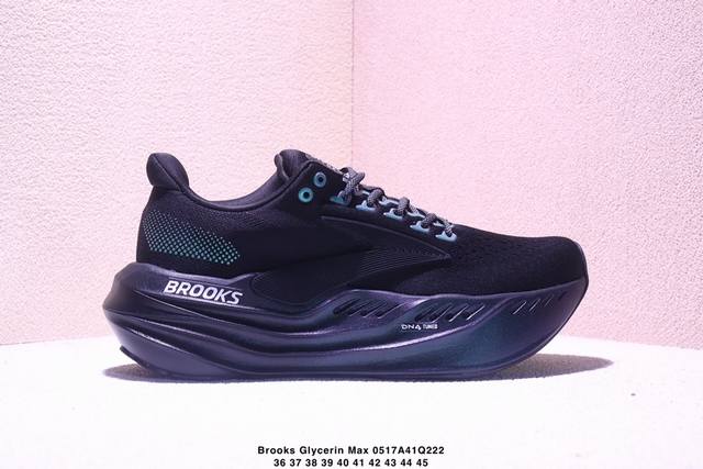 Brooks布鲁克斯 Glycerin Max 舒适柔软防滑耐磨 低帮跑步鞋 男女款 黑色 xm0517Q222