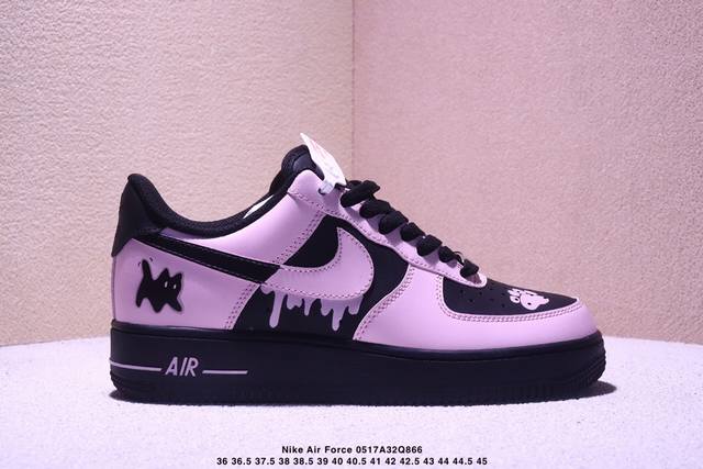 Nike Air Force 1 07 耐克空军一号低帮板鞋 涂鸦彩绘 Diy定制 牛皮材质 内置气垫 公司级 真标带半码 Size:36-45码 xm0517