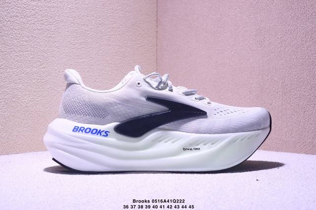 Brooks布鲁克斯 Glycerin Max 舒适百搭防滑耐磨 低帮跑步鞋 女款 白黑 xm0516Q222