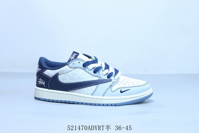 乔丹Air Jordan 1 Low Aj1 乔1低帮复古文化休闲运动篮球鞋倒勾 斯图西 货号 Xz5749-010 521470Adyrt半 36-45