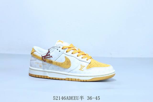 耐克 Nike Sb Dunk Low pro 复古低帮 Lv 联名 休闲运动滑板板鞋 52146Adeeu半 36-45