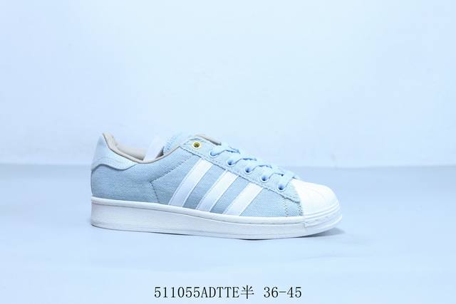阿迪达斯Adidas Originals Superstar防滑耐磨轻便透气 低帮 贝壳头板鞋 货号 Jh5589 511055Adtte半 36-45
