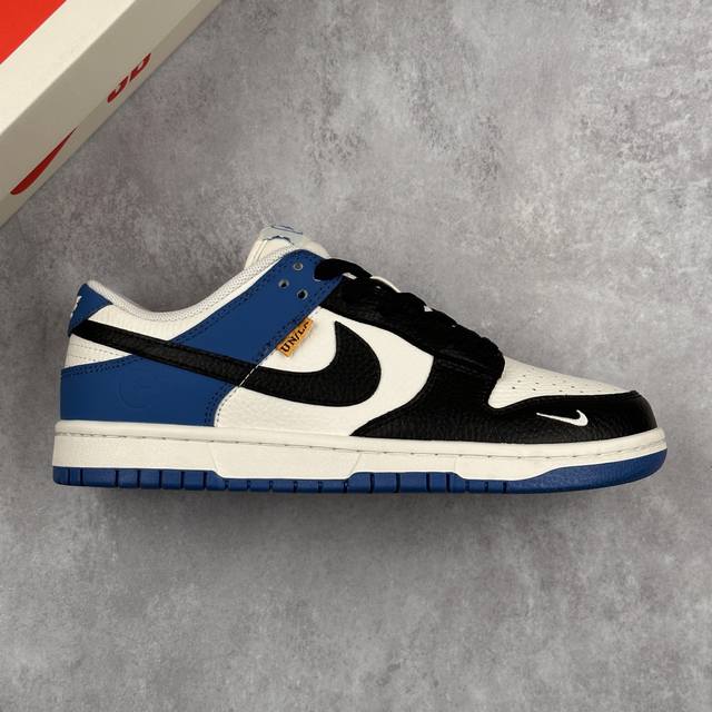 本地 核心私 耐克 Nike Dunk Low X Un藤原浩联名白蓝黑 低帮休闲运动板鞋 原装头层材料 独家版型蒸餾加工 帶來的是更好的视觉和脚感体验 大厂纯