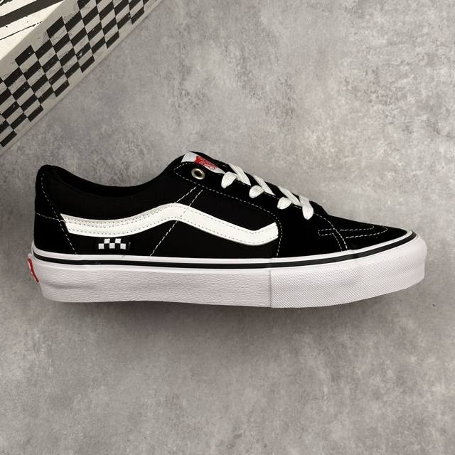 本地 核心私 万斯Vans Sk8-Low pro 黑白经典 侧边棋盘Logo标 专业滑板鞋 鞋垫升级采用可弹性材料 可拆换 脚感舒适区别普通鞋垫 工艺 硫化1