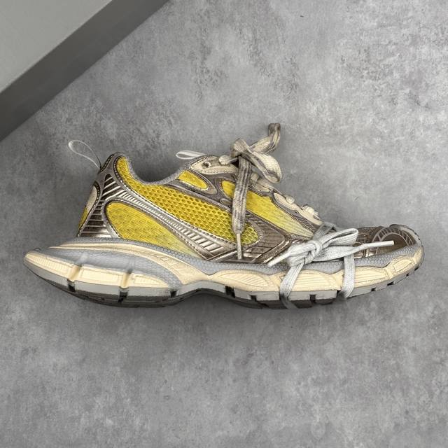 本地 核心私 法国高端奢侈品牌-巴黎世家Balenciaga 3Xl Sneakers 3+系列 10代渐变色 低帮复古阔型底姥爹风潮流百搭休闲慢跑鞋 男女鞋配