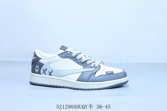 乔丹Air Jordan 1 Low Aj1 乔1低帮复古文化休闲运动篮球鞋联名 暴力熊 Hs8068-001 521 Aduqy半 36-45