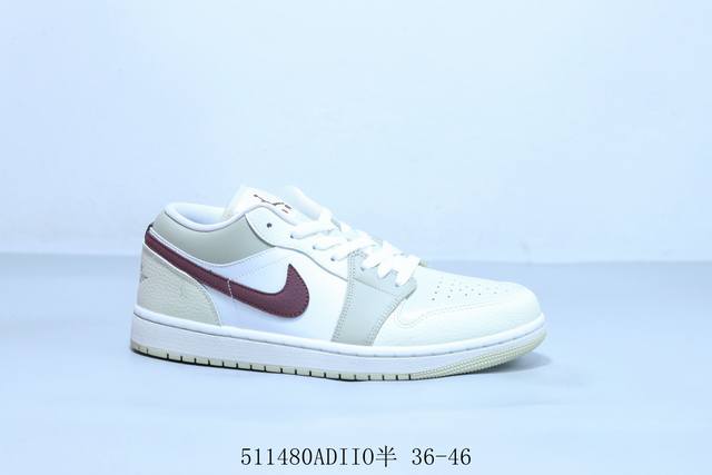 乔丹Air Jordan 1 Low Aj1 乔1低帮复古文化休闲运动篮球鞋 货号 Hv6530-100 511480Adiio半 36-46