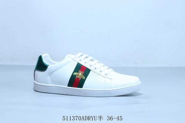 古驰Gucci古驰 Ace Embroidered Low-Top拼色刺绣系列低帮潮流百搭休闲板鞋 511370Adryu半 36-45