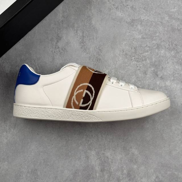 本地 核心私 gucci 轻奢单品 高奢古驰Gucci Screener Gg High-Top Sneaker休闲潮鞋系列 意大利进口超软小牛皮+刺绣搭配 原