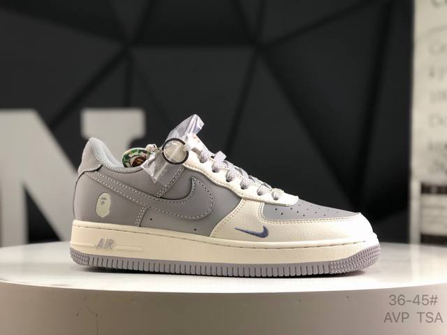 头层带半码 耐克 Nk Air Force 1'07 Low 联名-空军一号低帮休闲板鞋 货号 Bb6566-207 #原楦头原纸板 原装鞋盒 定制五金配件 内