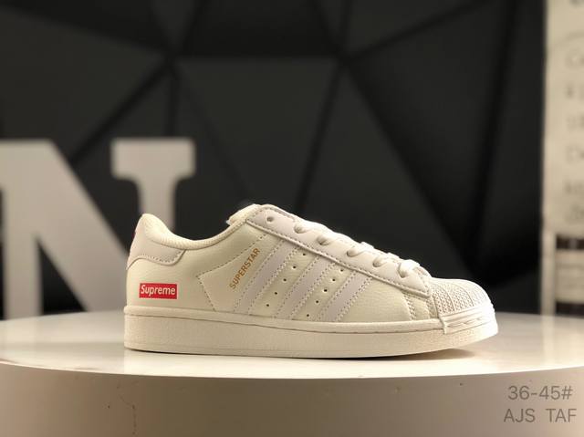 阿迪达斯 Ad Originals Superatar贝壳头 原装公司级实拍 采用全新头层拼接皮革材质 后跟采用特色3D立体印字 渠道正品订单 诠释市场最高工艺