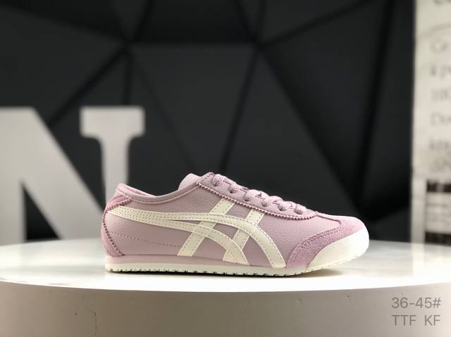 亚瑟士 Asics鬼冢虎 Mexico 66做工精赞 实拍首发 除成型在pt外 其余全部客供材料 淘宝B级代购店铺内供 四联官方吊牌 乳胶组合鞋垫 羊皮纸质中底