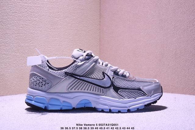 真标耐克Nike Zoom Vomero 5 马拉松复古跑五代休闲运动慢跑鞋 货号:Hf7723-100 码数:36 36.5 37.5 38 38.5 39