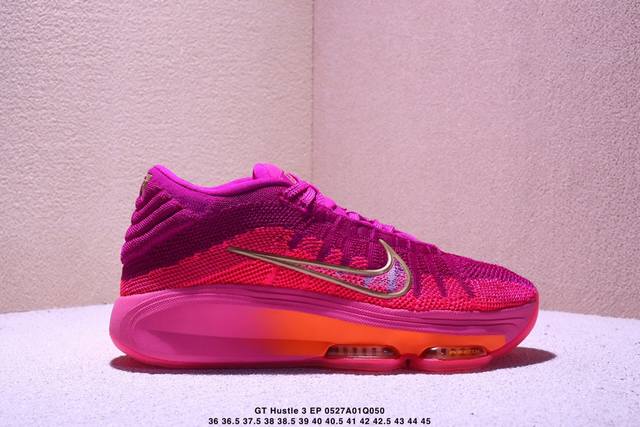福利特价Nike Air Zoom Gt Hustle 3 Ep 舒适百搭 防滑耐磨低帮篮球鞋男款 货号 Fv5952 001 尺码 36 36.5 37.5
