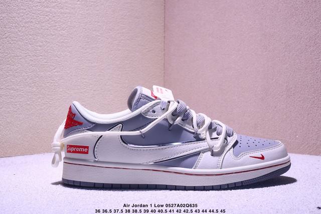 海外爆款限量发售 公司级 Travis Scott X Fragment Design X Jordan Air Jordan 1 Low Og Sp Supr