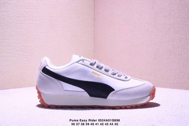 公司级puma Easy Rider Ballet 织物皮革 复古 易穿 减震耐磨 低帮 彪马生活休闲鞋 easy Rider 2 75周年纪念款 整体配色 复