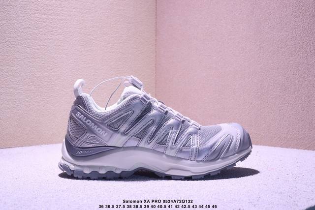 公司级Salomon Xa pro Xt-6 Expanse萨洛蒙户外越野跑鞋 鞋面采用Sensifit贴合技术 全方位贴合包裹脚型 鞋跟部鞋底牵引设计 提供强