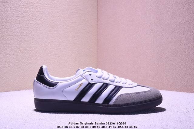 公司级阿迪达斯三叶草Adidas Originals Samba Og 桑巴舞系列绅士德训足球风百搭低帮休闲运动板鞋 xm0523Q050