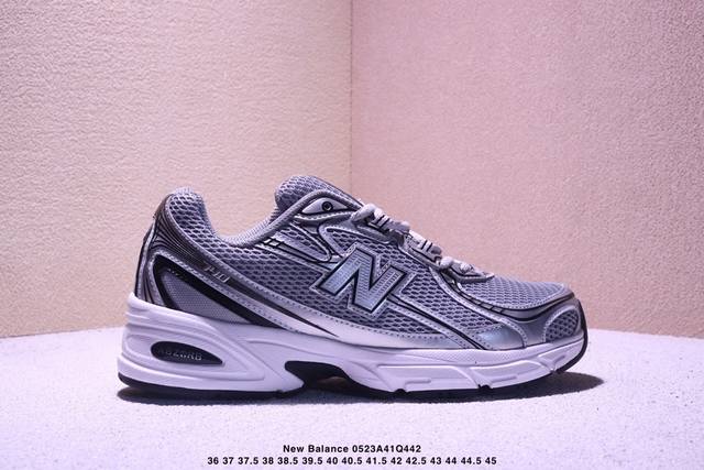 New Balance Nb 740 舒适防滑耐磨 低帮 休闲跑步鞋 男女款 灰银黑 xm0523Q442