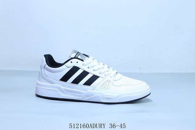 阿迪达斯Adidas三叶草 Lite Baller 低帮复古系带百搭休闲运动板鞋黑白 货号 Jr5231 512160Adury 36-45