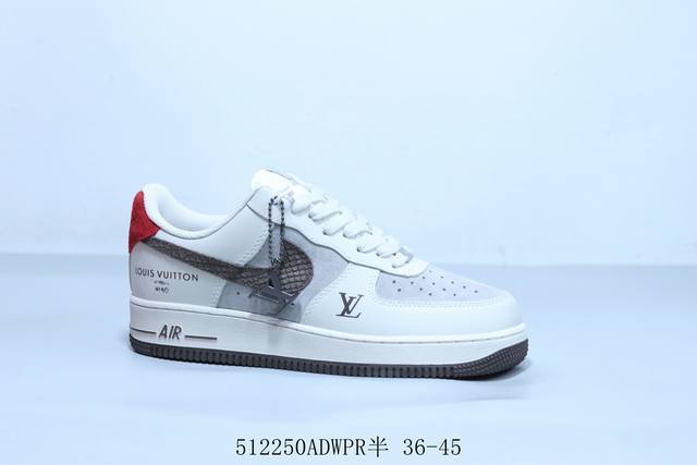 耐克 Nike Air Force 1 Af1耐克 低帮 空军一号休闲板鞋 Lv 货号 Xx3168-129 512250Adwpr半 36-45