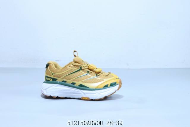 萌娃 童鞋 美国新兴跑鞋品牌 Hoka X Moncler Mafate Speed 2 机能轻量缓震网面增高越野男女跑步鞋 512150Adwou 28-39