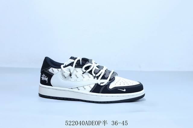 乔丹Air Jordan 1 Low Aj1 乔1低帮复古文化休闲运动篮球鞋倒勾 联名绑带 货号 Sj0086-131 5 40Adeop半 36-45