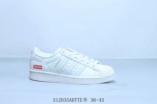 阿迪达斯Adidas三叶草 Originals Superstar 贝壳头系列低帮经典百搭休闲运动板鞋 货号 If34318 512035Adtte半 36-4