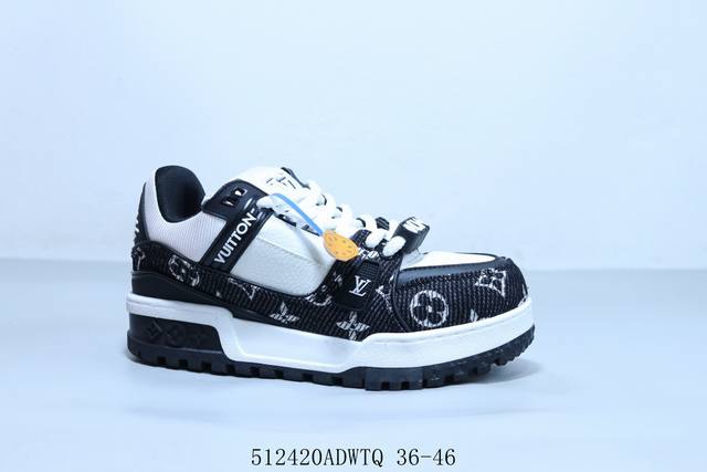 lv路易威登Louis Vuitton Trainer Sneaker Low休闲运动文化百搭篮球板鞋胖丁 512420Adwtq 36-46