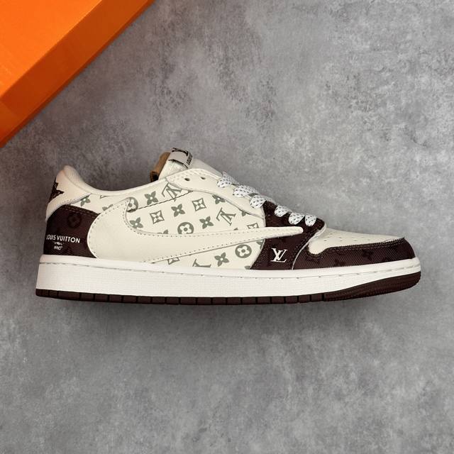 本地 核心私 公司级Aj1倒勾Travis Scott X Air Jordan 1 Reverse Mocha Aj1乔1 Ts 闪电 联名倒钩 低帮文化篮球