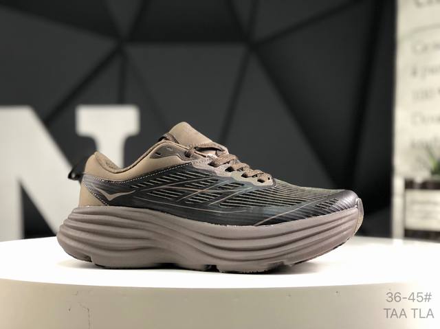 hoka One One Bondi 8 复古舒适防滑耐磨 低帮 山地户外跑步鞋 货号:1155391 Ubr 尺码:36 36.5 37.5 38 38.5