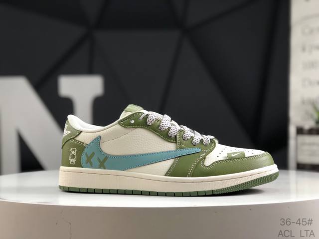 公司级带半码 耐克 Nike Air Jordan 1 Low Og Sp Aj1乔1 低帮潮流缓运动休闲板鞋 Aj1 低帮拼接 完美版型真头层牛皮# 内置缓震