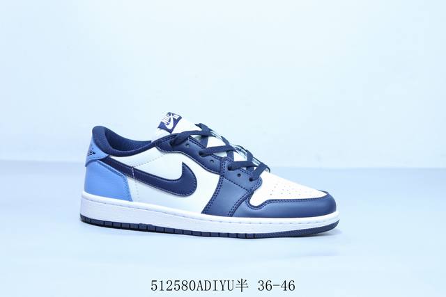 乔丹Air Jordan 1 Low Aj1 乔1低帮复古文化休闲运动篮球鞋 白蓝 货号 Cz0790-400 512580Adiyu半 36-46