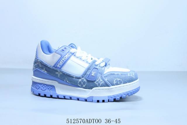 lv路易威登Louis Vuitton Trainer Sneaker Low休闲运动文化百搭篮球板鞋胖丁512570Adtoo 36-45