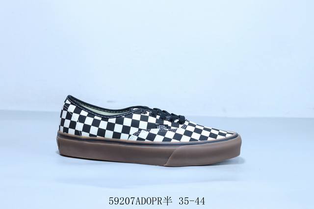 万斯 Vans 安纳海姆 黑白棋盘复古休闲帆布鞋 59207Adopr半 35-44
