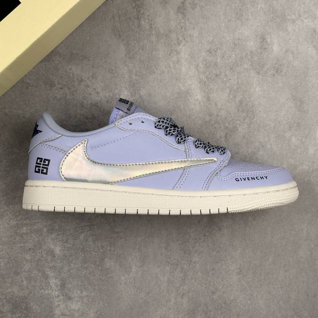 本地 核心私 givenchy X Travis Scott X Air Jordan 1 Low 纪梵希 X Aj1 低帮 蓝银倒勾联名 Aj1 乔丹1代 A